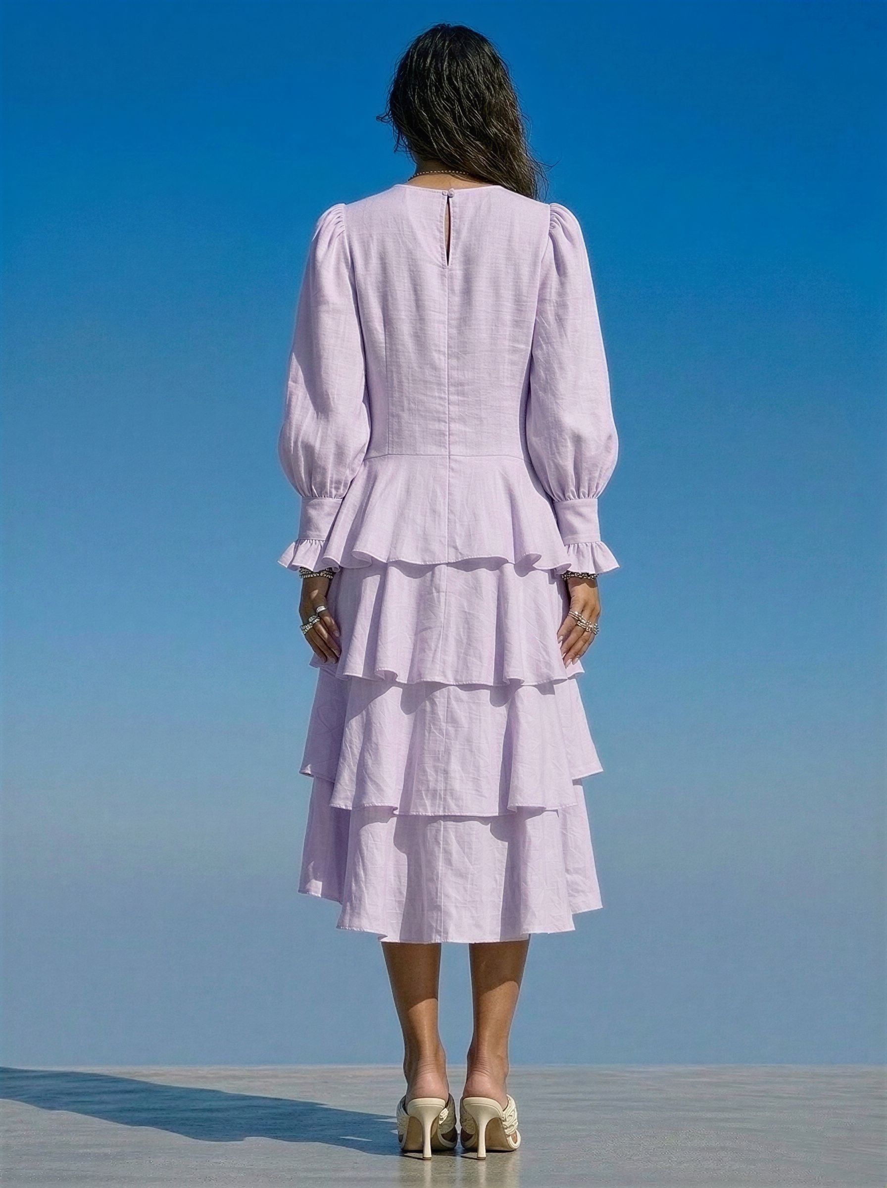Kleid mit UV-Schutz 50+ aus Öko-Tex® Leinenstoff