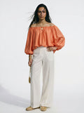 Lightweight blouse made of vegan bamboo silk fabric